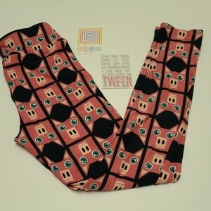 LuLaRoe Pink Pig Leggings Tween